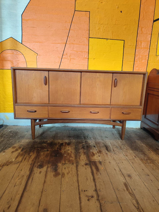 Exquisite Vintage British Mid-Century Modern Teak Compact Credenza by G Plan - Rare Scandinavian Design