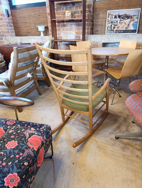 Mid-Century 1960s Scandart Rocking Chair in Beechwood