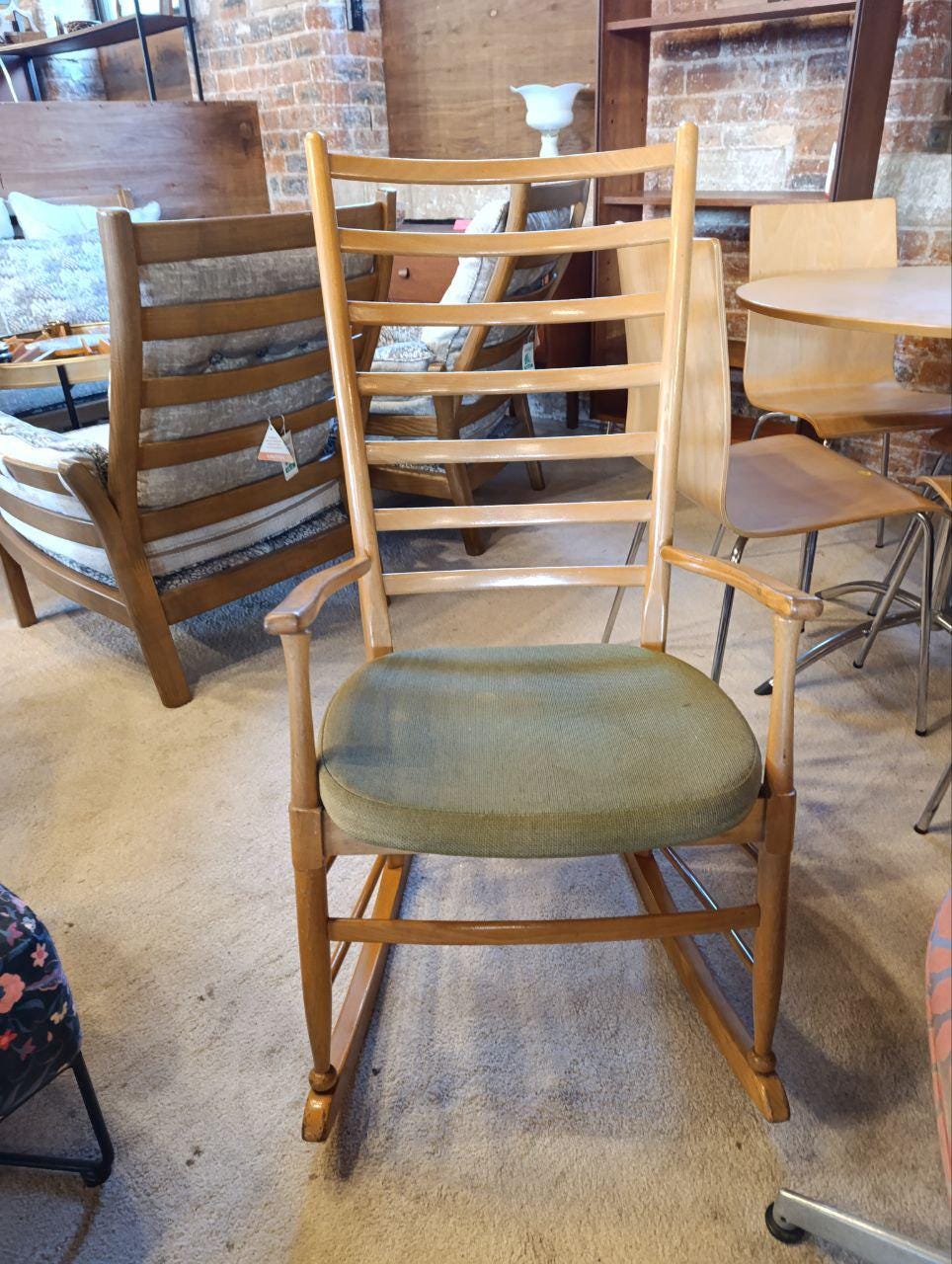 Mid-Century 1960s Scandart Rocking Chair in Beechwood