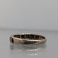 Elegant 18ct Vintage Gold Ruby & Diamond Half Hoop Ring - Size M