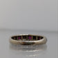 Elegant 18ct Vintage Gold Ruby & Diamond Half Hoop Ring - Size M
