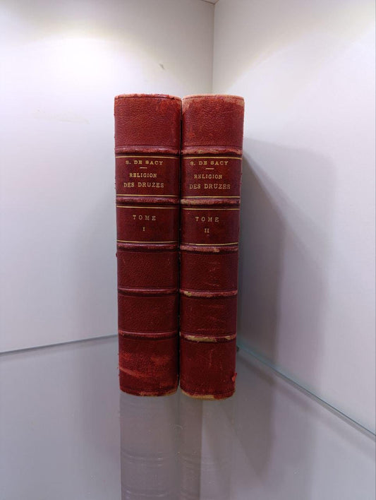 Rare 1838 First Edition of 'Exposé de la Religion des Druzes' by Silvestre de Sacy - 2 Volumes