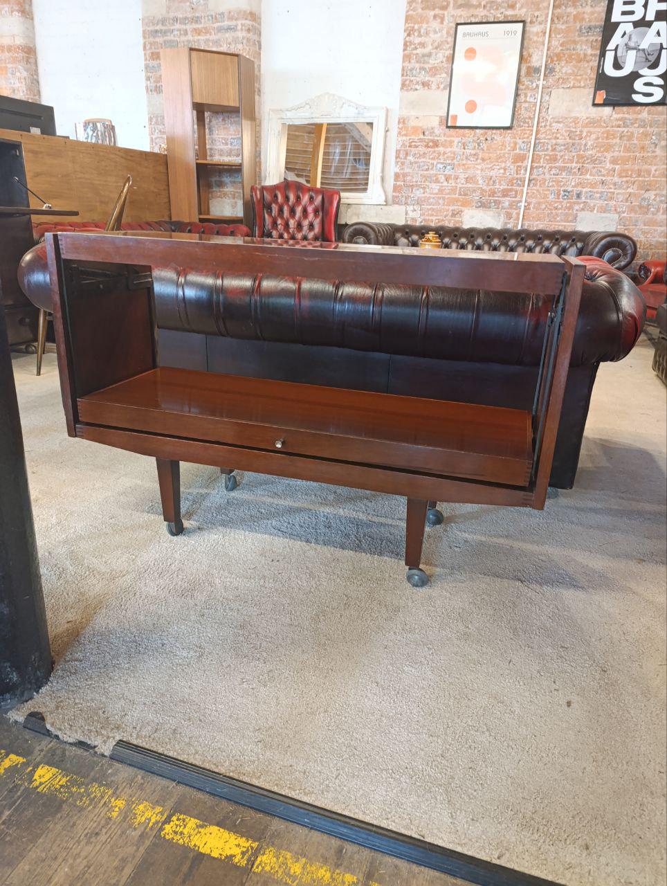 Vintage Besway Teak Metamorphic Drinks Trolley/Dining Table - 1970