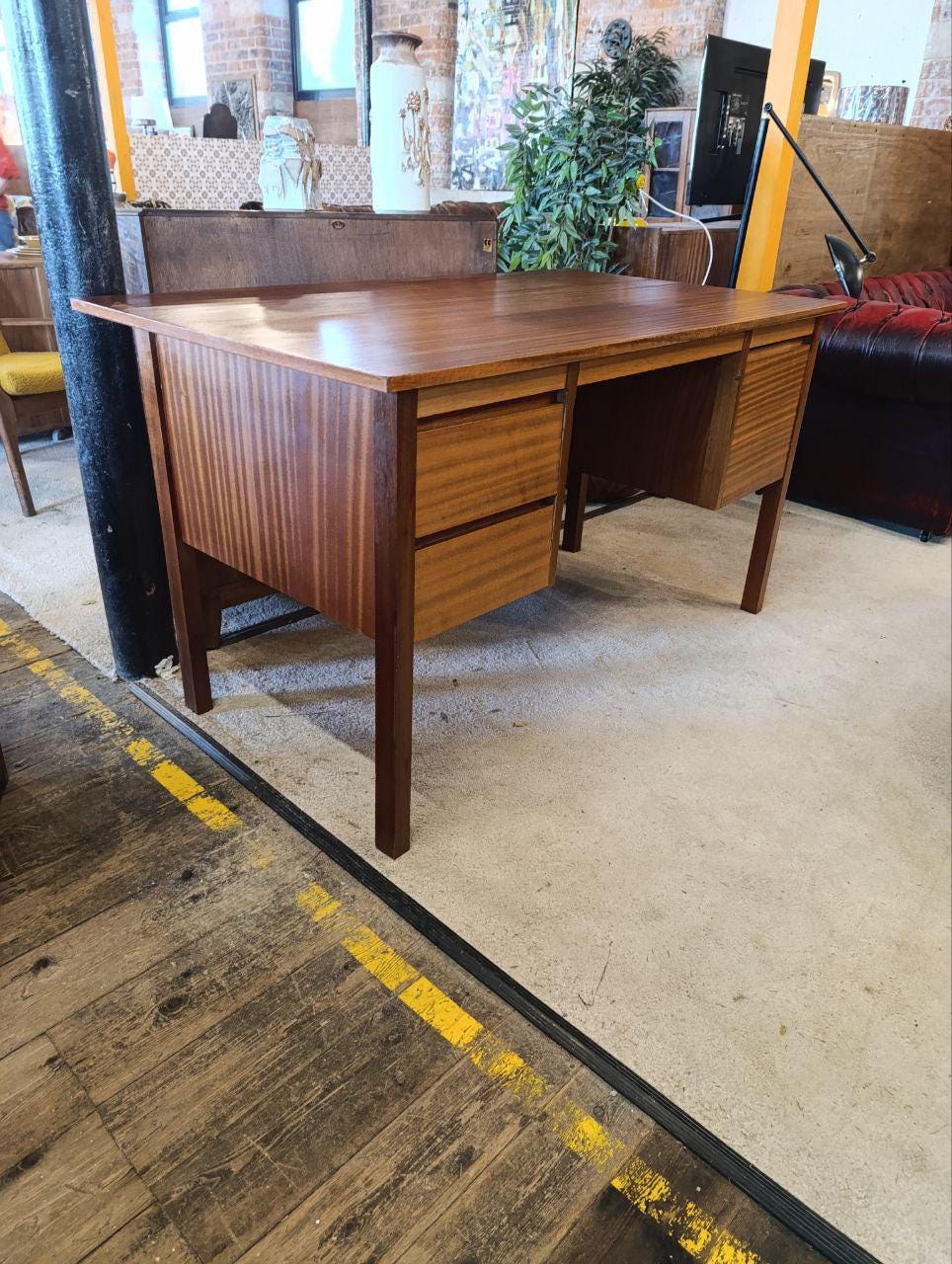 Vintage 1970s Mid-Century Teak Desk by Verco - Sleek & Functional