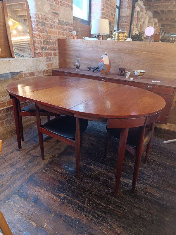 Rare Hans Olsen Teak Dining Set for Frem Røjle - 1950s - Newly Restored