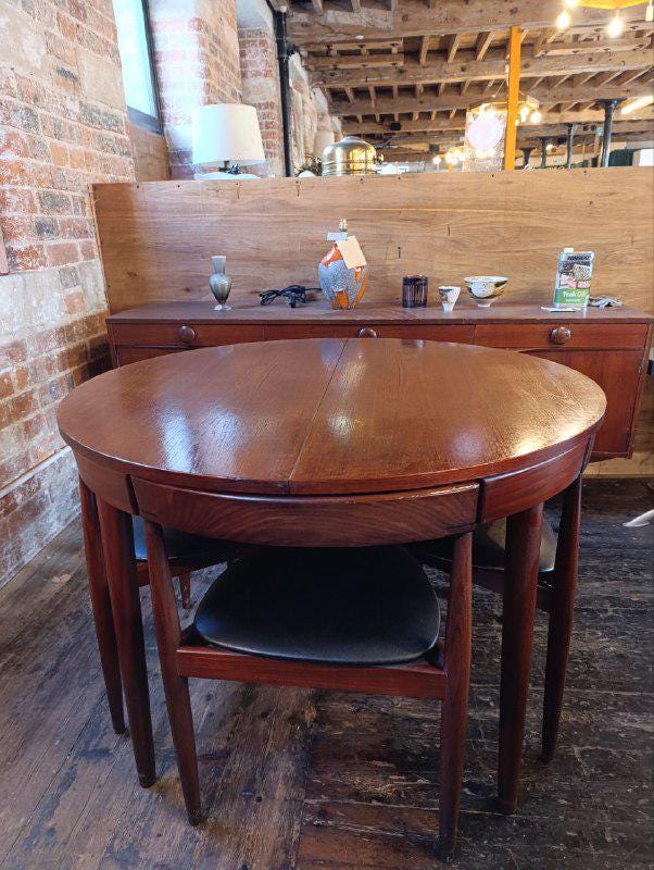 Rare Hans Olsen Teak Dining Set for Frem Røjle - 1950s - Newly Restored