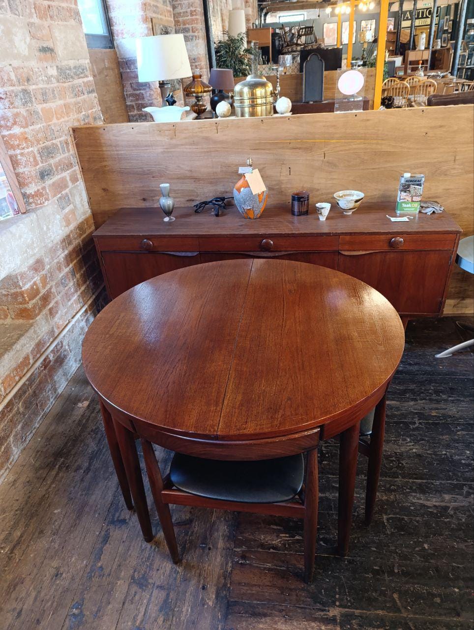 Rare Hans Olsen Teak Dining Set for Frem Røjle - 1950s - Newly Restored