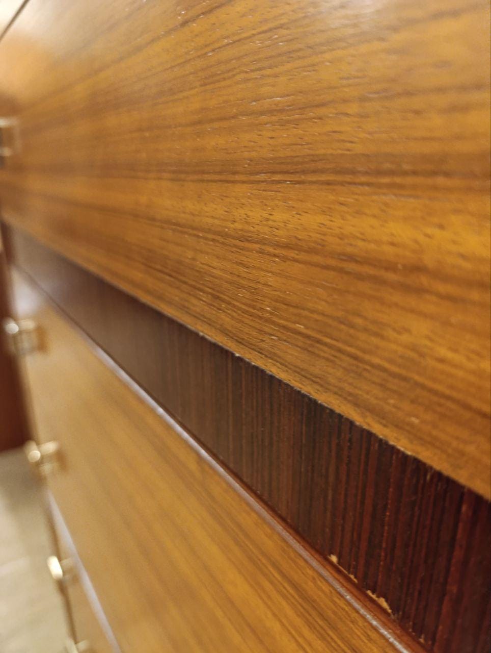 Mid Century Teak and Rosewood Tallboy Chest of Drawers - 1960s