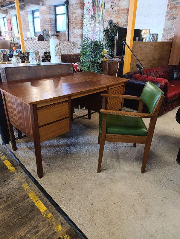 Vintage 1970s Mid-Century Teak Desk by Verco - Sleek & Functional