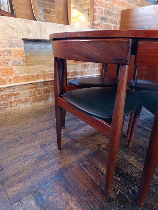 Rare Hans Olsen Teak Dining Set for Frem Røjle - 1950s - Newly Restored