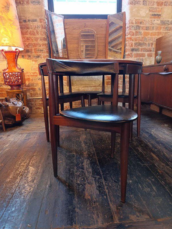 Rare Hans Olsen Teak Dining Set for Frem Røjle - 1950s - Newly Restored