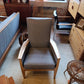 Rare Parker Knoll High Back Armchair with Grey Fabric (NEW Upholstery)
