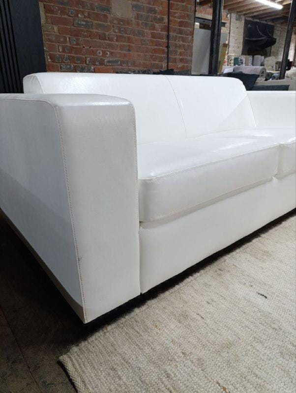 Retro Reproduction Mid Century 2-Seater Sofa - Stylish Leatherette Comfort