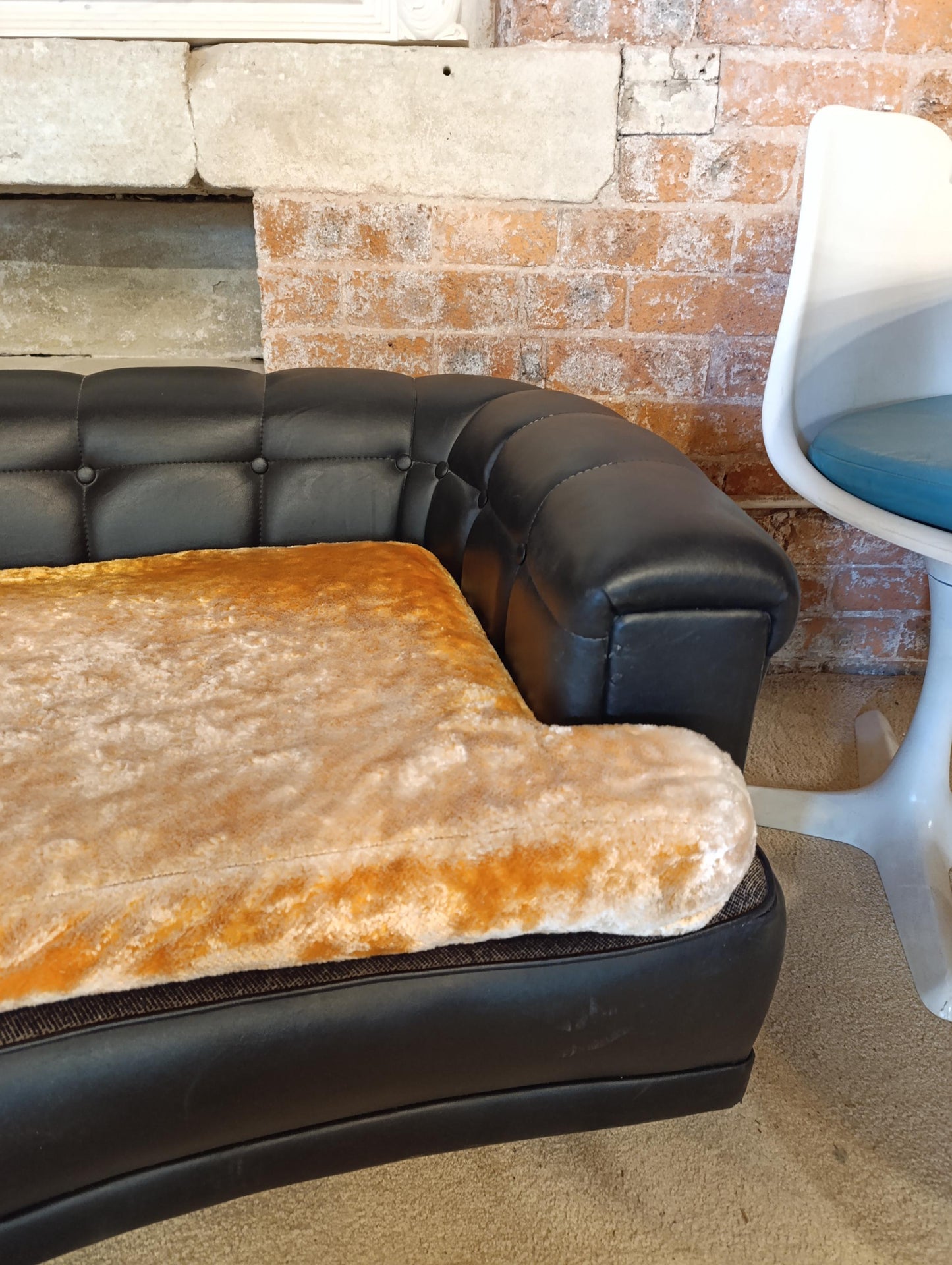 Iconic 1960s-70s Retro Curved Sofa & Armchair Set - Reupholstered to Order