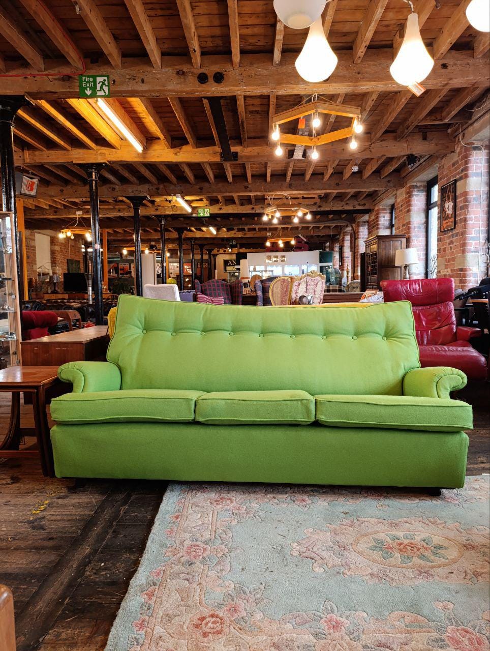 Iconic Parker Knoll N30 Sofa - Apple Green Wool - 1960s British Design