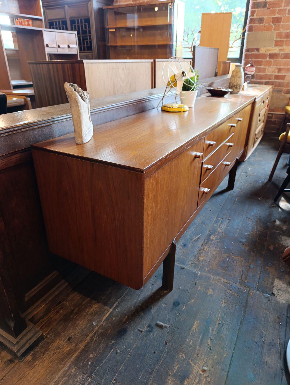Vintage White and Newton of Portsmouth Sideboard - Mid Century Teak & Afromosia, 193cm Wide