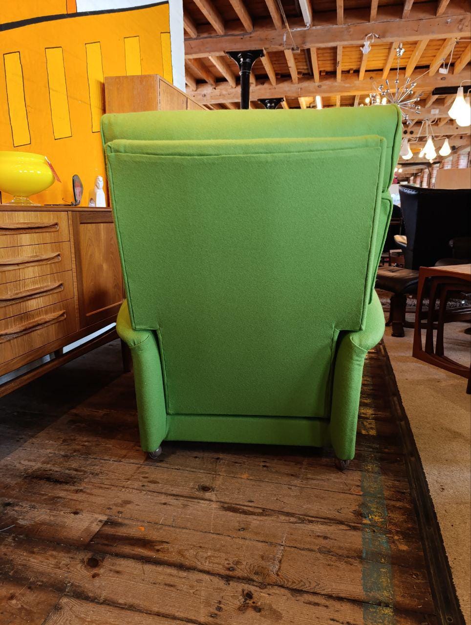 Iconic Parker Knoll N30 Recliner Armchair - Apple Green Wool - 1960s British Design
