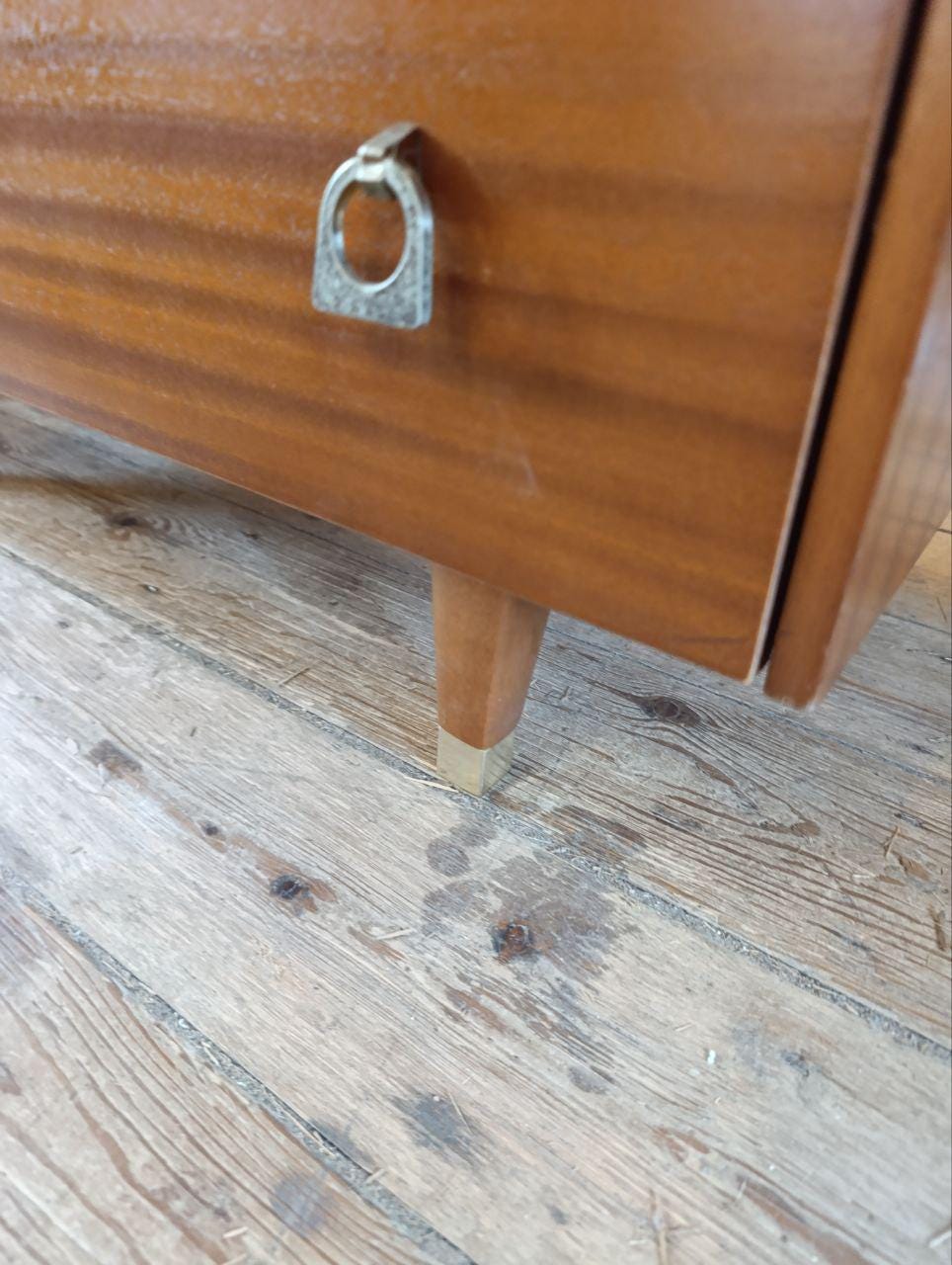 Vintage 1960s British Rosewood Tallboy Chest of Drawers - Retro Metal Handles