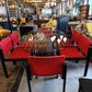 Mid-Century Modern Walnut & Glass Dining Set – Fritz Hansen Chairs