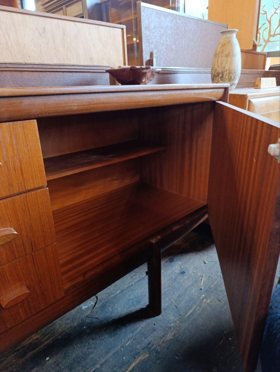 Vintage White and Newton of Portsmouth Sideboard - Mid Century Teak & Afromosia, 193cm Wide