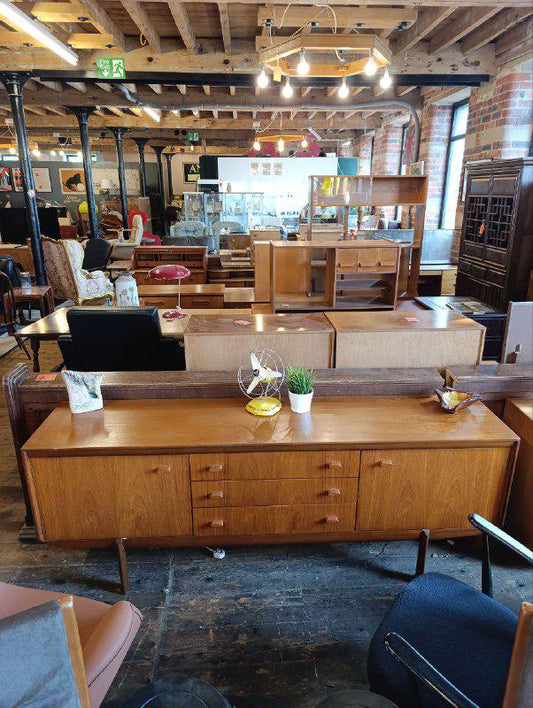 Vintage White and Newton of Portsmouth Sideboard - Mid Century Teak & Afromosia, 193cm Wide