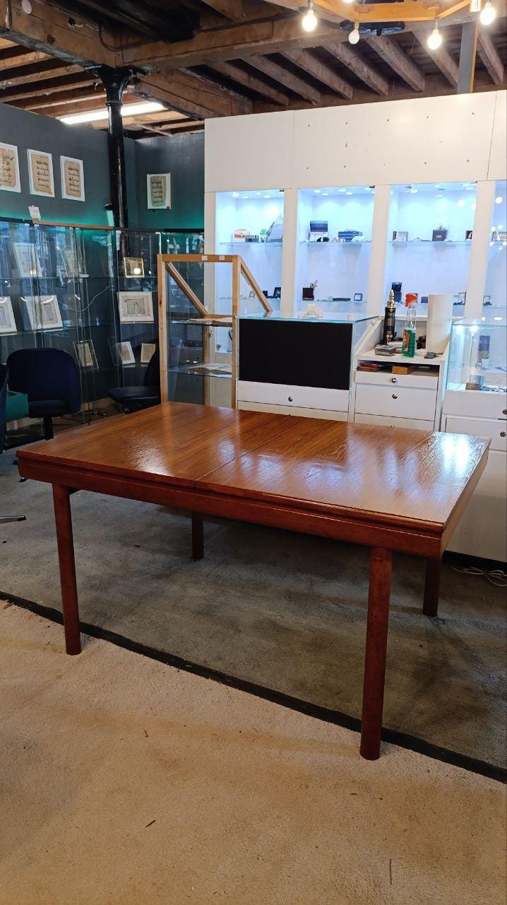 Rare Mid-Century White & Newton Extendable Teak Dining Table - 1960s British Design