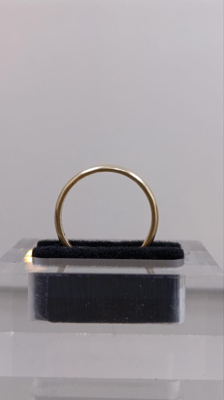 Vintage 1962 9ct Yellow Gold Wedding Band - London Hallmarked