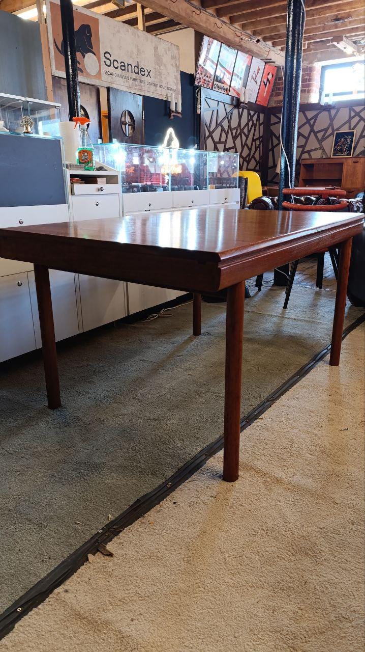 Rare Mid-Century White & Newton Extendable Teak Dining Table - 1960s British Design