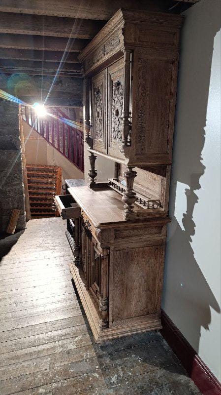 Exceptional Antique French Henri II Oak Buffet à Deux Corps – Late 19th Century