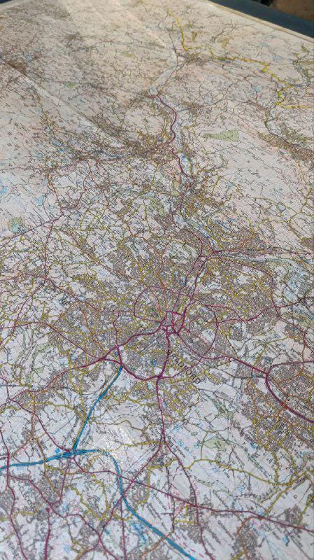 Victorian Partner’s Desk with Bespoke Yorkshire Dales Map Top – 152 x 107 x 75