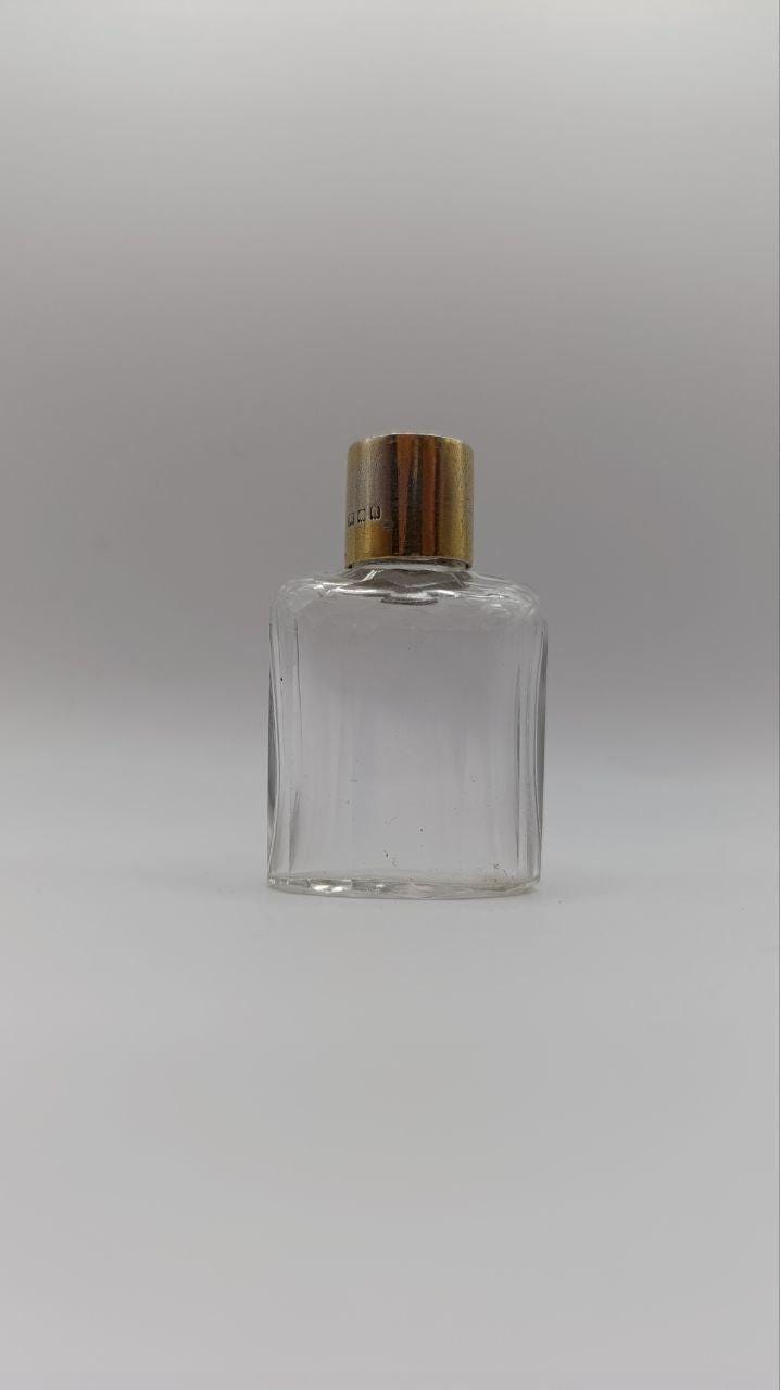 Sterling Silver Mounted Glass Scent Bottle, London 1928