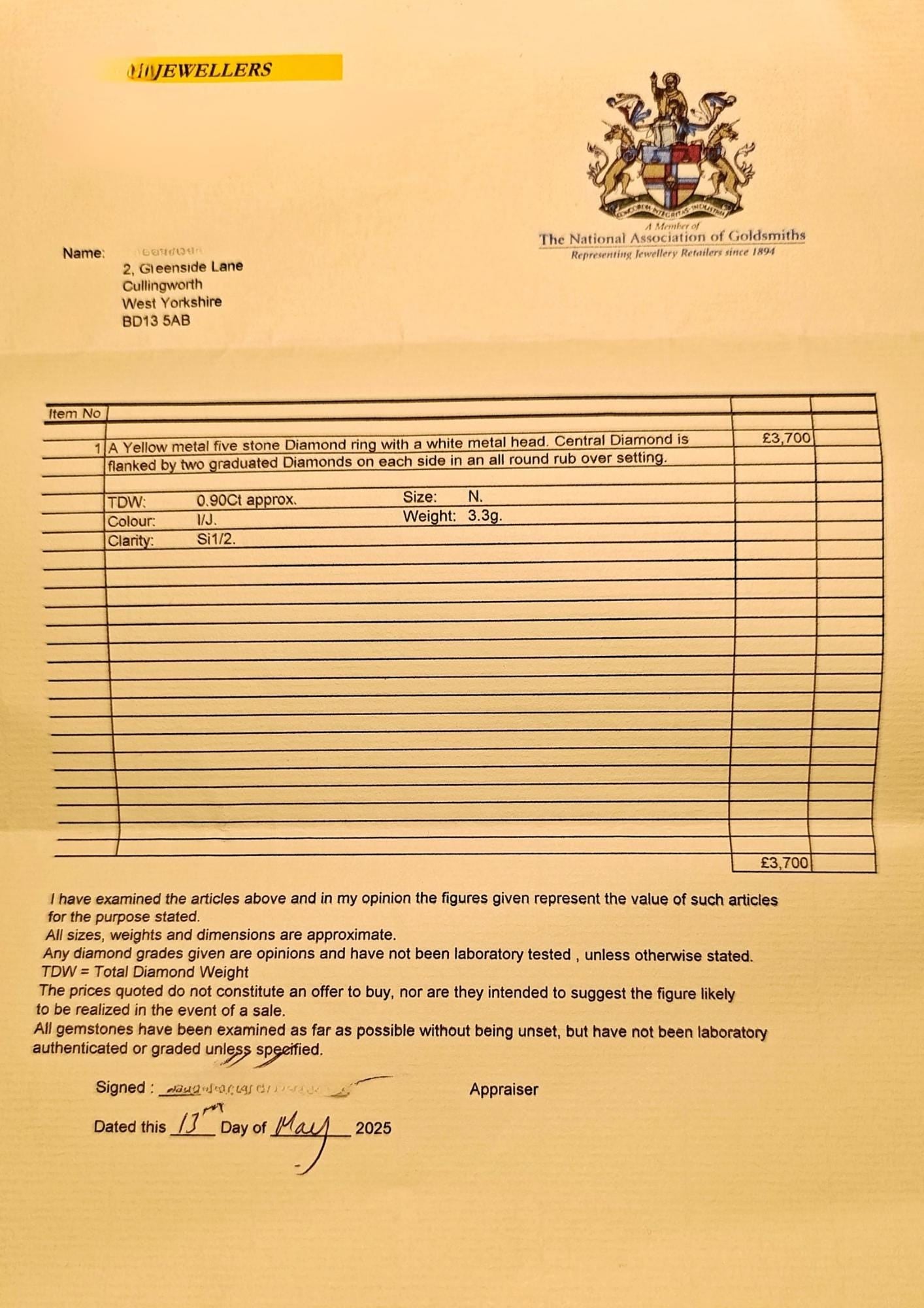 Elegant Gold & Platinum Diamond Trilogy Ring - 0.90ct