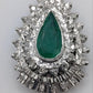 Gold, Emerald & Diamond Teardrop Pendant – 20th Century with Insurance Valuation