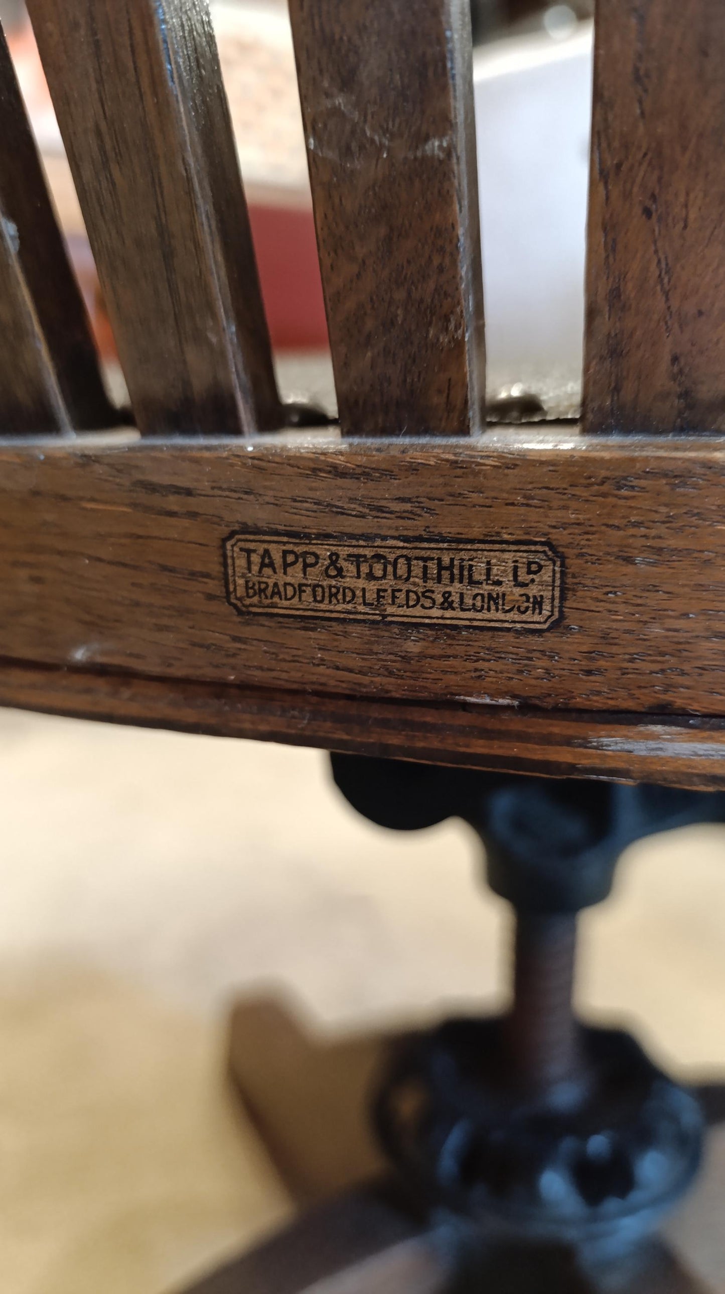Early 20th Century Oak Swivel Desk Chair by Tapp & Toothill Ltd