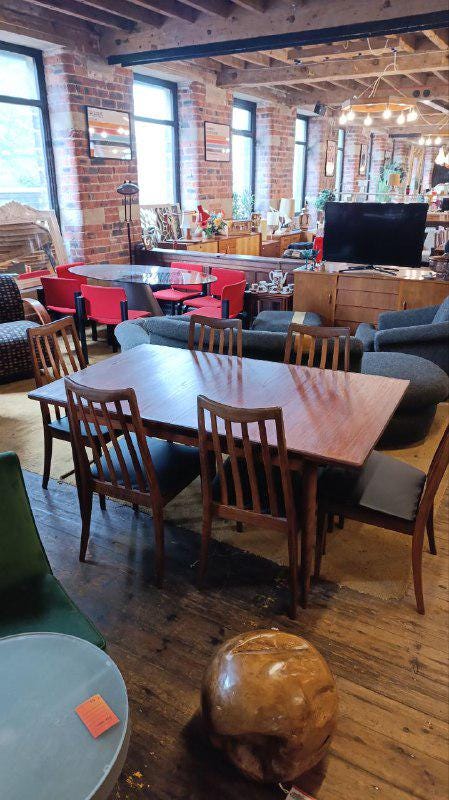 G Plan Fresco Extending Teak Dining Table & Six Chairs, 1960s–1970s