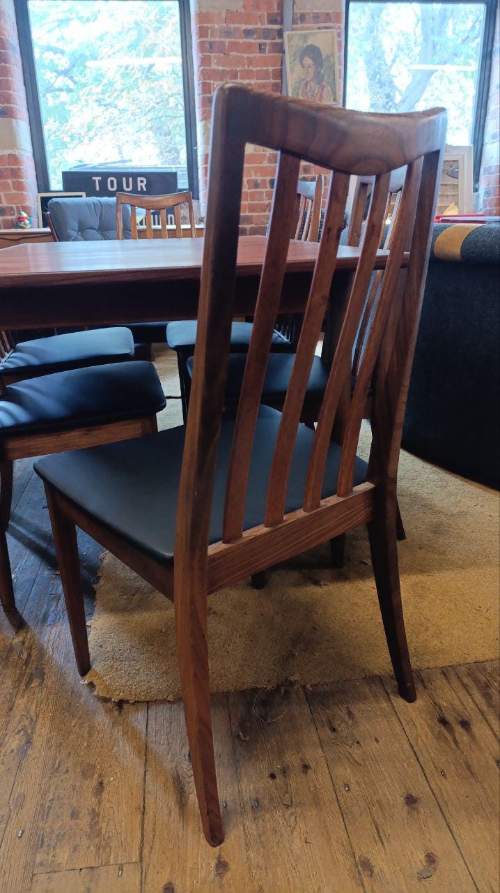 G Plan Fresco Extending Teak Dining Table & Six Chairs, 1960s–1970s