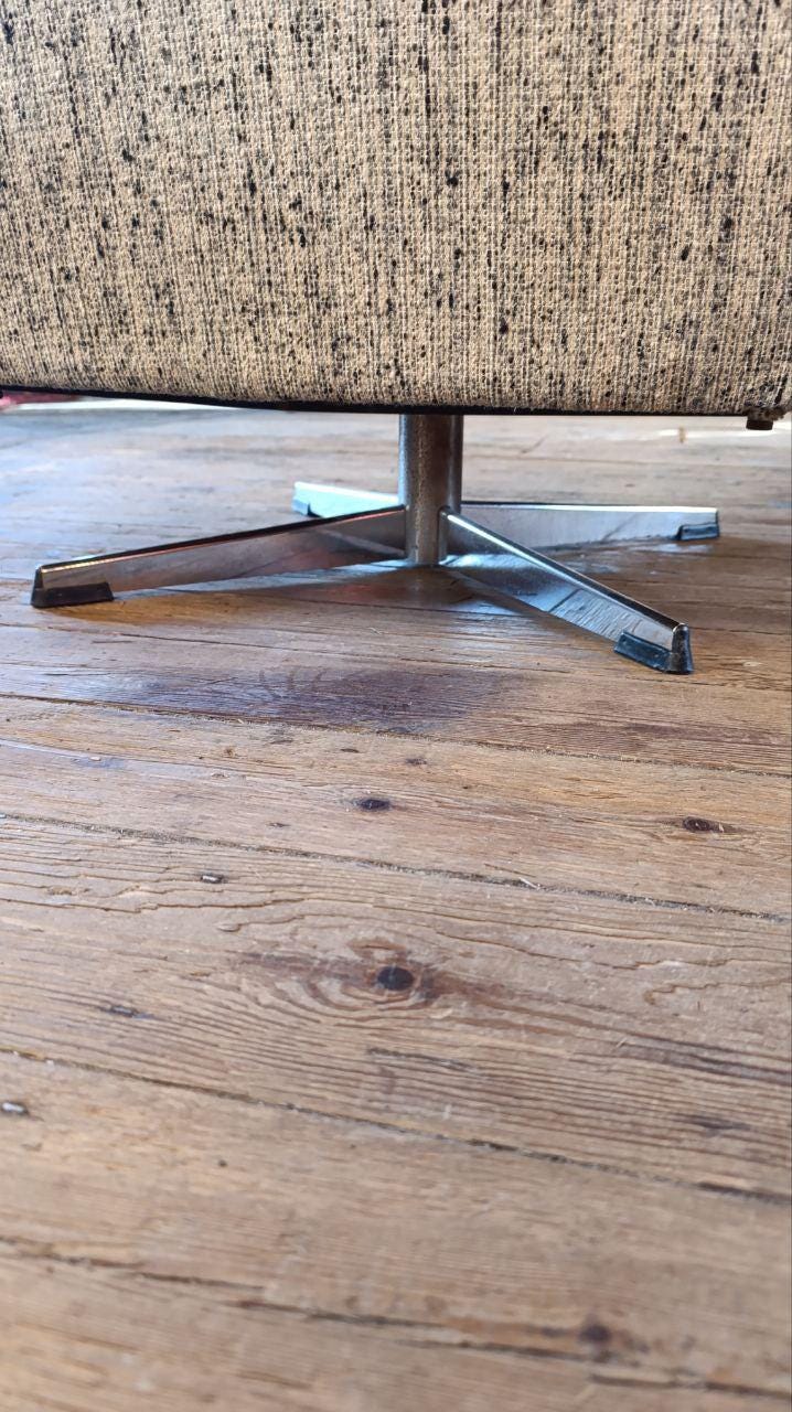 1950s Italian Style Swivel Lounge Chair, Likely British Manufacture