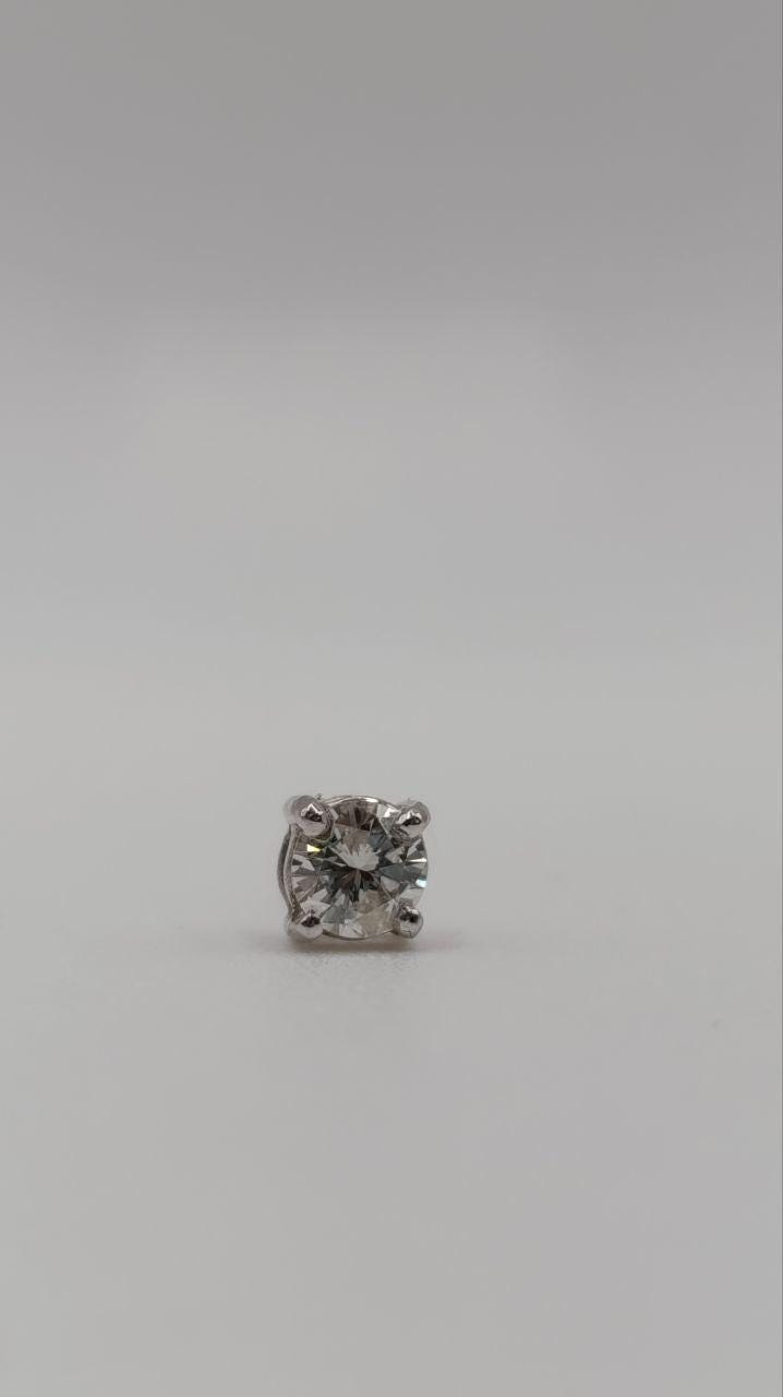 18ct White & Yellow Gold Diamond Stud Earrings – 0.40ct Total