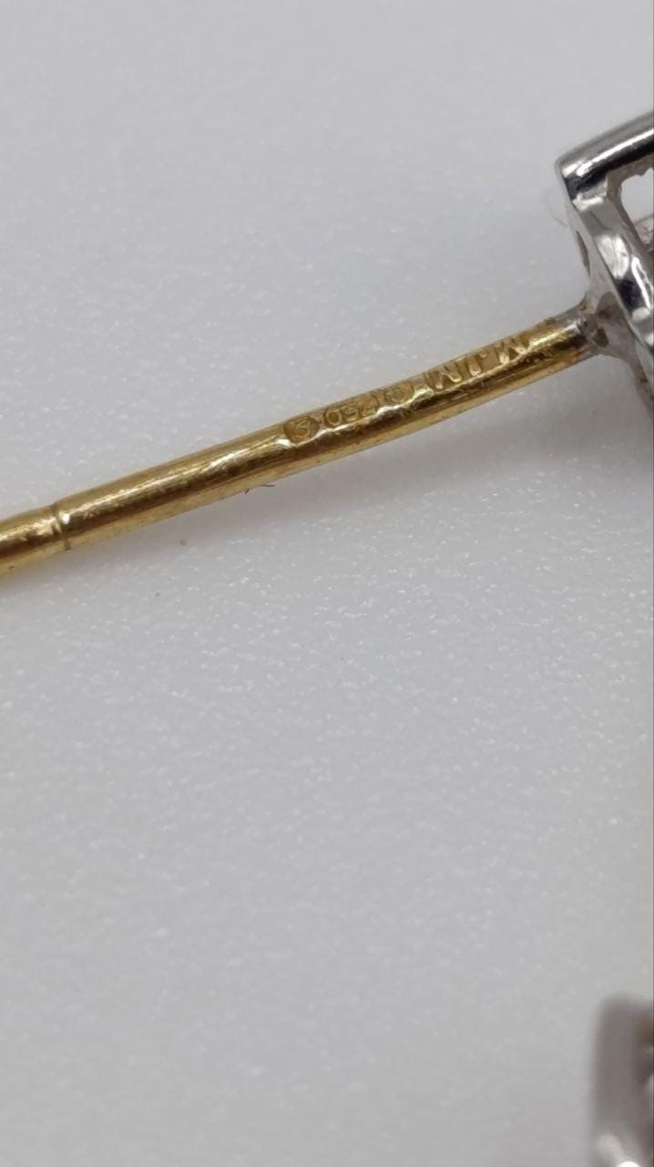 18ct White & Yellow Gold Diamond Stud Earrings – 0.40ct Total