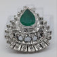 Gold, Emerald & Diamond Teardrop Pendant – 20th Century with Insurance Valuation