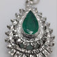 Gold, Emerald & Diamond Teardrop Pendant – 20th Century with Insurance Valuation