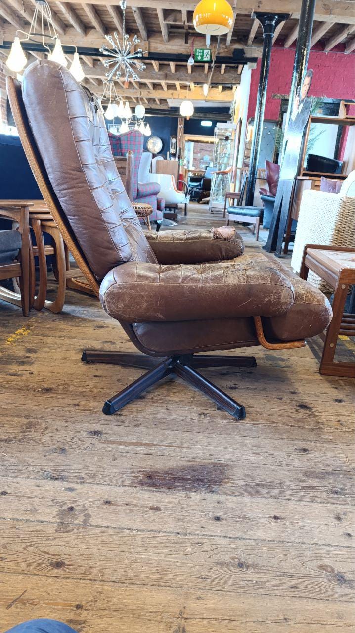 Göte Möbler 1960s Lounge Chair & Ottoman – Swedish Mid-Century Modern (New Upholstery)