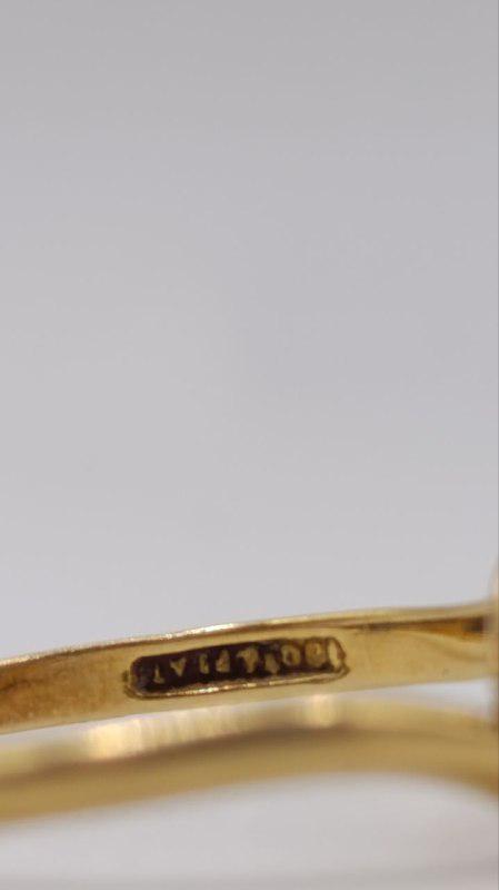 18ct Gold & Platinum “Toi et Moi” Diamond Crossover Ring – Edwardian to Early Art Deco