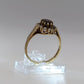 9ct Gold Diamond and Garnet Cluster Ring — London 1970