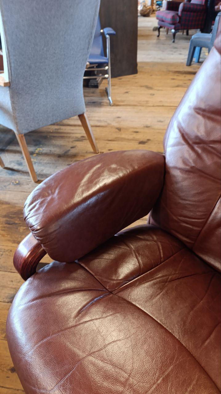 Sømo A/S Danish Leather Recliner Chair – 1990s