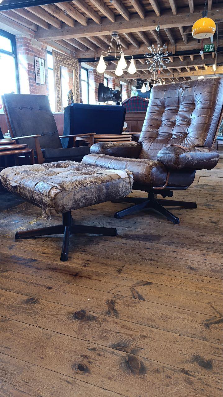 Göte Möbler 1960s Lounge Chair & Ottoman – Swedish Mid-Century Modern (New Upholstery)