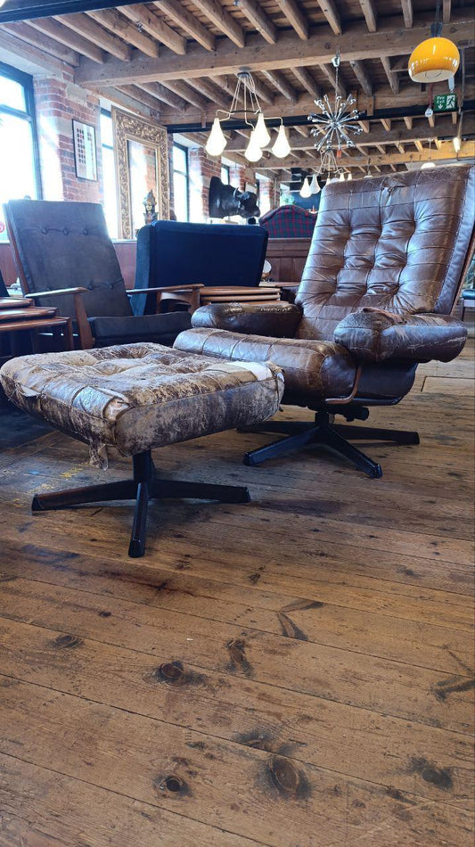 Göte Möbler 1960s Lounge Chair & Ottoman – Swedish Mid-Century Modern (New Upholstery)