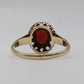 9ct Gold Diamond and Garnet Cluster Ring — London 1970