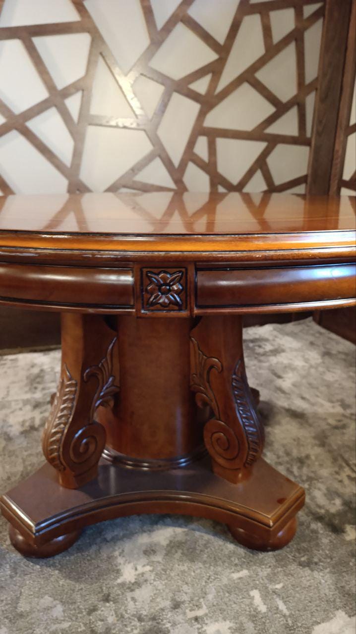 A Reproduction American Emprire / Late Regency Revival Round Pedestal Dining Table – 131cm