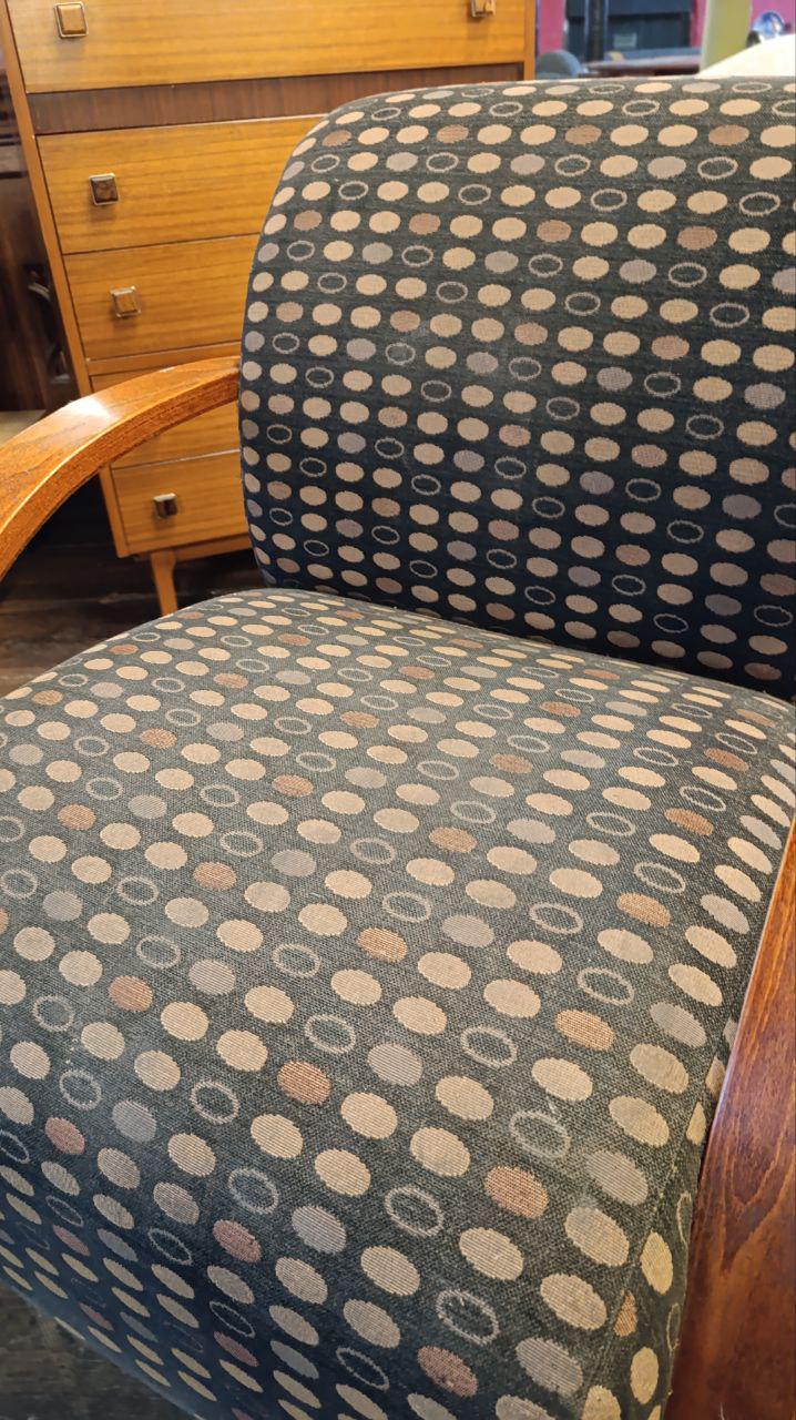 Art Deco Bentwood Lounge Chair in the Style of Halabala — Oak Frame, c.1930s–40s